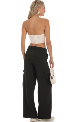 LUCY IN THE SKY Pants^Hecate Wide Leg Cargo Pants In Black