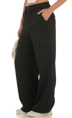 LUCY IN THE SKY Pants^Hecate Wide Leg Cargo Pants In Black