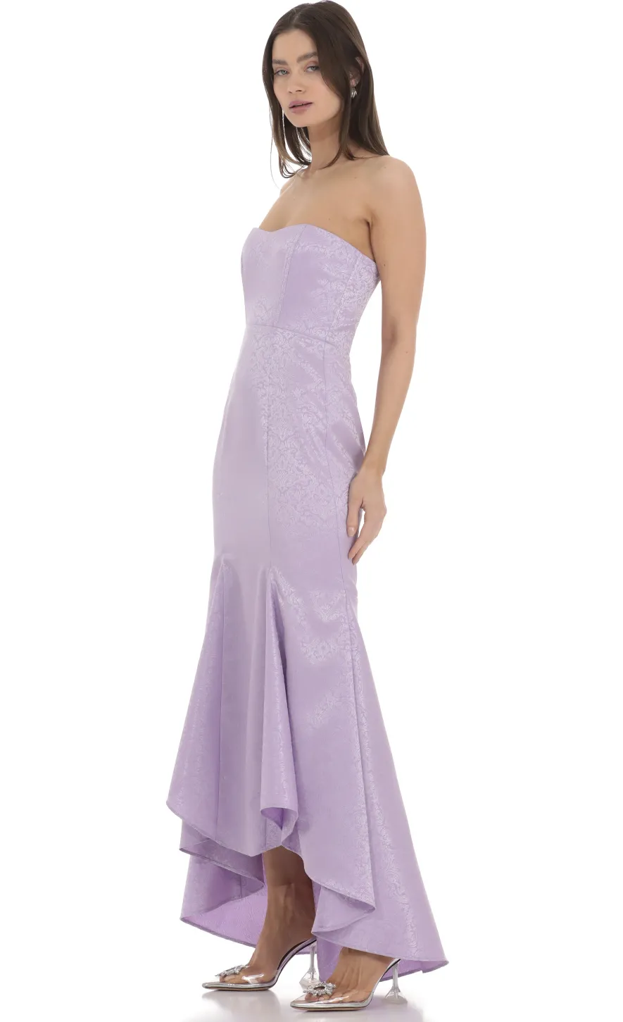 LUCY IN THE SKY Maxi Dresses^Jacquard Corset Mermaid Maxi Dress In Lavender