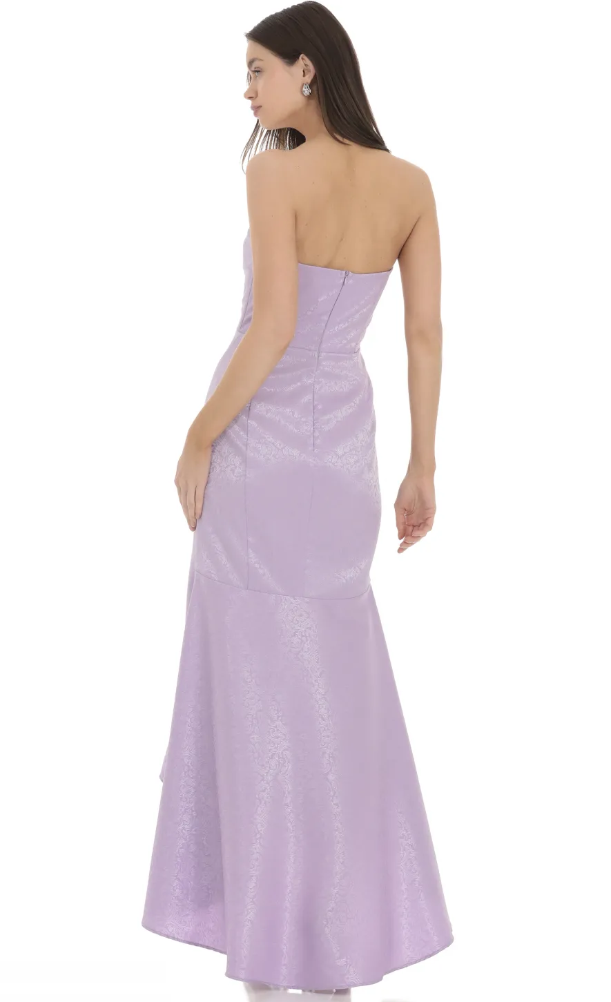LUCY IN THE SKY Maxi Dresses^Jacquard Corset Mermaid Maxi Dress In Lavender