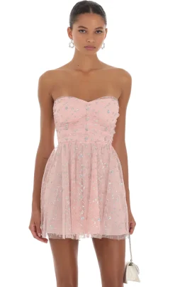 LUCY IN THE SKY Mini Dresses^Julia Sequin A-Line Dress In Pink