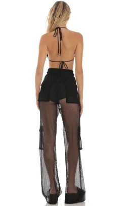 LUCY IN THE SKY Two-Piece Sets|Pants^Kataleya Shimmer Two Piece Set In Black