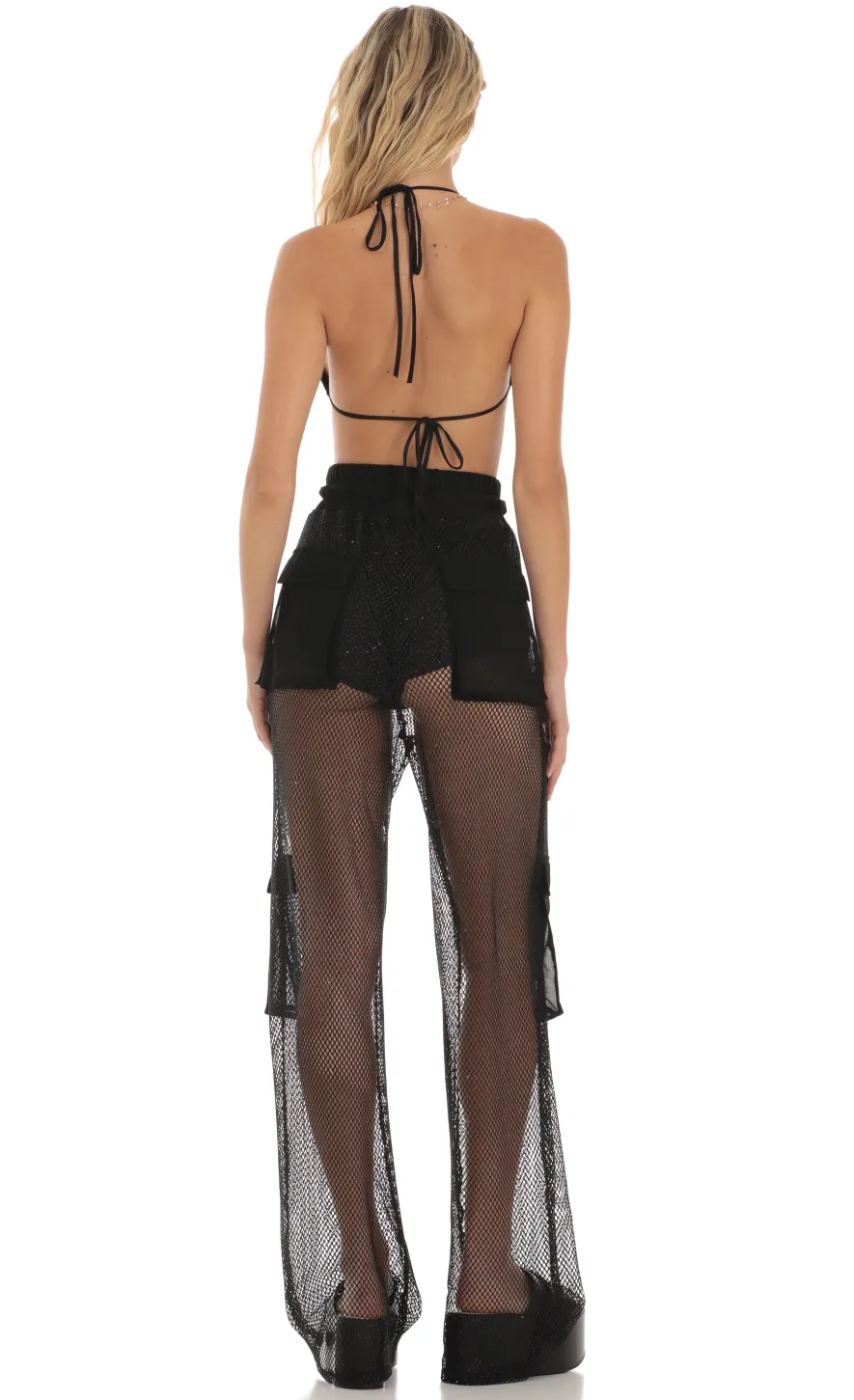 LUCY IN THE SKY Two-Piece Sets|Pants^Kataleya Shimmer Two Piece Set In Black
