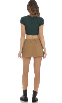 LUCY IN THE SKY Tops^Knit Cutout Top In Green
