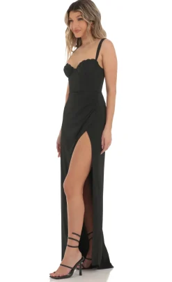 LUCY IN THE SKY Maxi Dresses^Lace Maxi Dress In Black