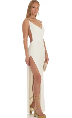 LUCY IN THE SKY Maxi Dresses^Lace Maxi Dress In Ivory
