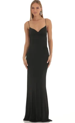 LUCY IN THE SKY Maxi Dresses^Lace Open Back Maxi Dress In Black
