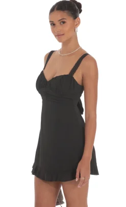 LUCY IN THE SKY Mini Dresses^Lace Strap Open Back Dress In Black