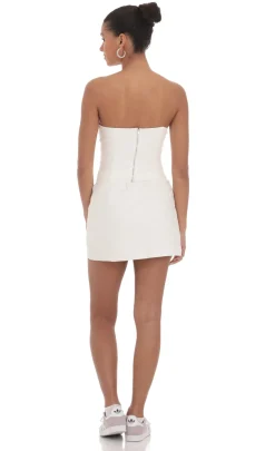 LUCY IN THE SKY Tops^Linen Corset Top In Off White