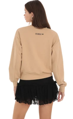 LUCY IN THE SKY Loungewear|Jumpers & Cardigans^ Crew Jumper In Brown