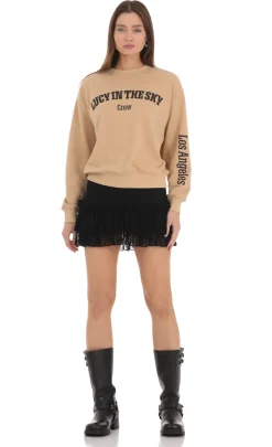 LUCY IN THE SKY Loungewear|Jumpers & Cardigans^ Crew Jumper In Brown