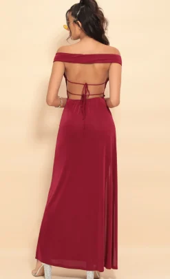 LUCY IN THE SKY Maxi Dresses^Luxe Maxi Dress In Merlot