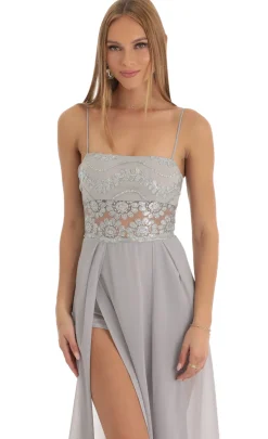 LUCY IN THE SKY Maxi Dresses^Maxi Dress In Grey