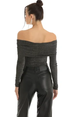 LUCY IN THE SKY Two-Piece Sets^Metallic Bodysuit In Black