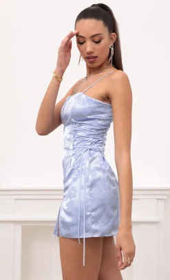 LUCY IN THE SKY Mini Dresses^Mini Dress In Floral Blue