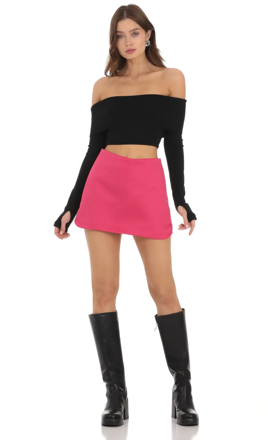 LUCY IN THE SKY Skirts|Shorts^Mini Skort In Pink