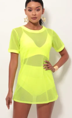 LUCY IN THE SKY Mini Dresses|Two-Piece Sets^Neon Yellow Edge Three Piece Set
