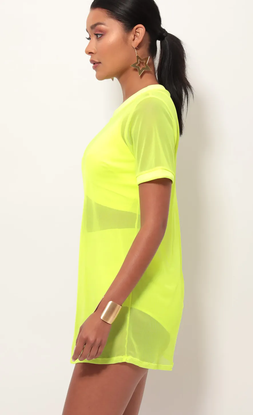 LUCY IN THE SKY Mini Dresses|Two-Piece Sets^Neon Yellow Edge Three Piece Set