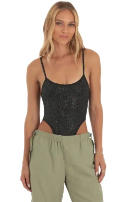 LUCY IN THE SKY Bodysuits^Nyx Shimmer Bodysuit In Black