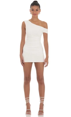 LUCY IN THE SKY Mini Dresses^Off Shoulder Bodycon Dress In White