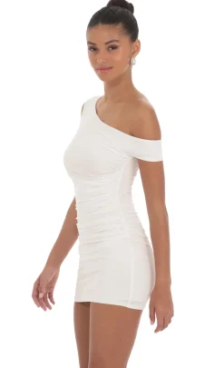 LUCY IN THE SKY Mini Dresses^Off Shoulder Bodycon Dress In White
