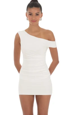 LUCY IN THE SKY Mini Dresses^Off Shoulder Bodycon Dress In White