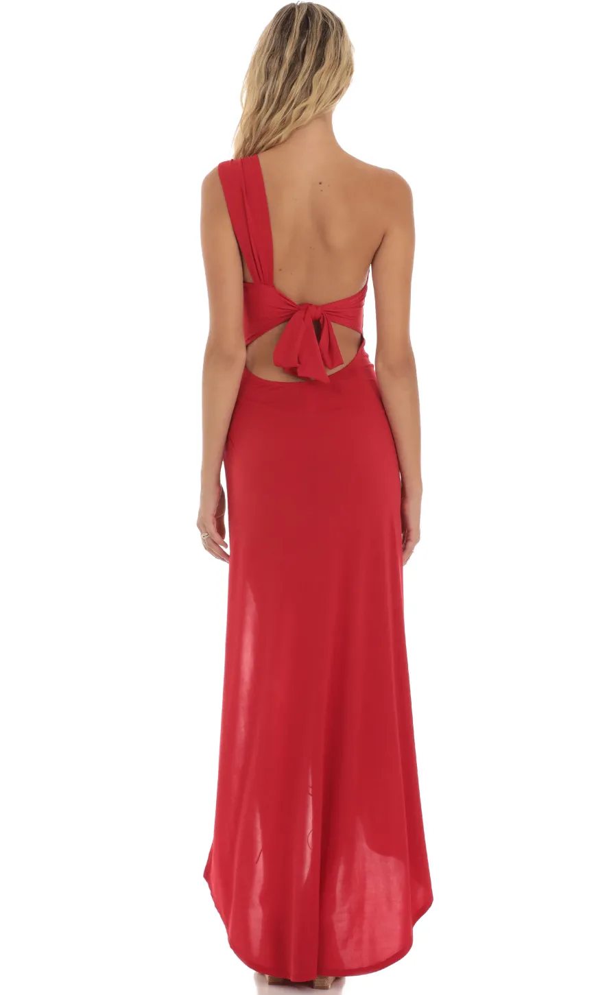 LUCY IN THE SKY Maxi Dresses^One Shoulder Dress In Red