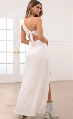 LUCY IN THE SKY Maxi Dresses^One Shoulder Maxi In White