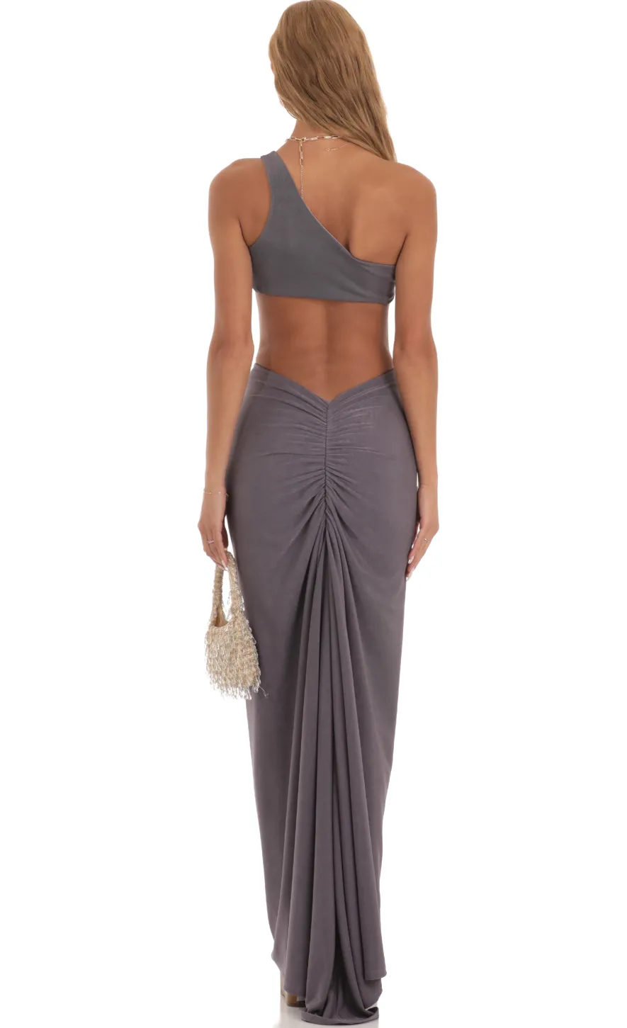 LUCY IN THE SKY Two-Piece Sets^One Shoulder Two Piece Maxi Skirt Set In Mauve