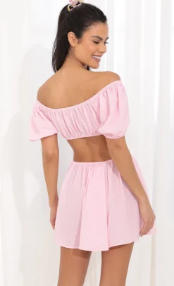 LUCY IN THE SKY Mini Dresses^Open Back Dress In Pink