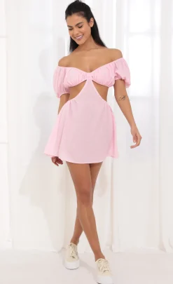 LUCY IN THE SKY Mini Dresses^Open Back Dress In Pink