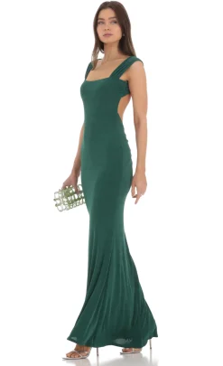 LUCY IN THE SKY Maxi Dresses^Open Back Maxi Dress In Green