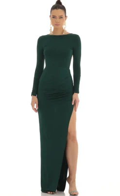 LUCY IN THE SKY Maxi Dresses^Open Back Maxi Dress In Green