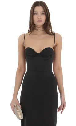 LUCY IN THE SKY Maxi Dresses^Open Back Mermaid Maxi Dress In Black