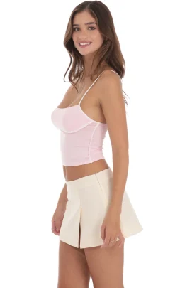 LUCY IN THE SKY Tops^Outline Crop Top In Pink