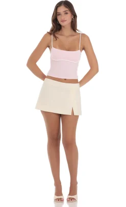 LUCY IN THE SKY Tops^Outline Crop Top In Pink