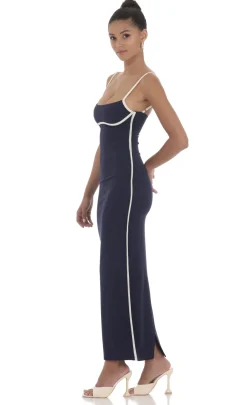 LUCY IN THE SKY Maxi Dresses^Outline Maxi Dress In Navy