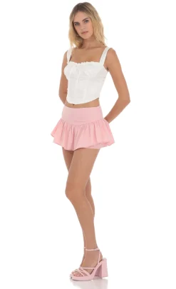 LUCY IN THE SKY Skirts|Shorts^Peplum Skort In Pink