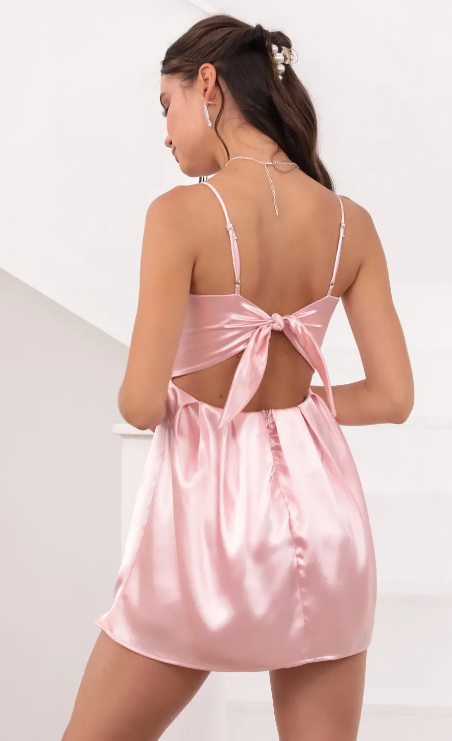 LUCY IN THE SKY Mini Dresses^Pleated Dress In Pink