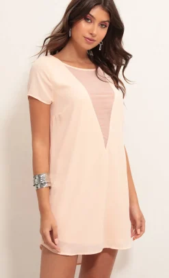 LUCY IN THE SKY Tops|Mini Dresses^Plunge Shift Dress In Light Coral
