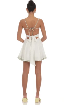 LUCY IN THE SKY Mini Dresses^Polka Dot Twist A-line Dress In White