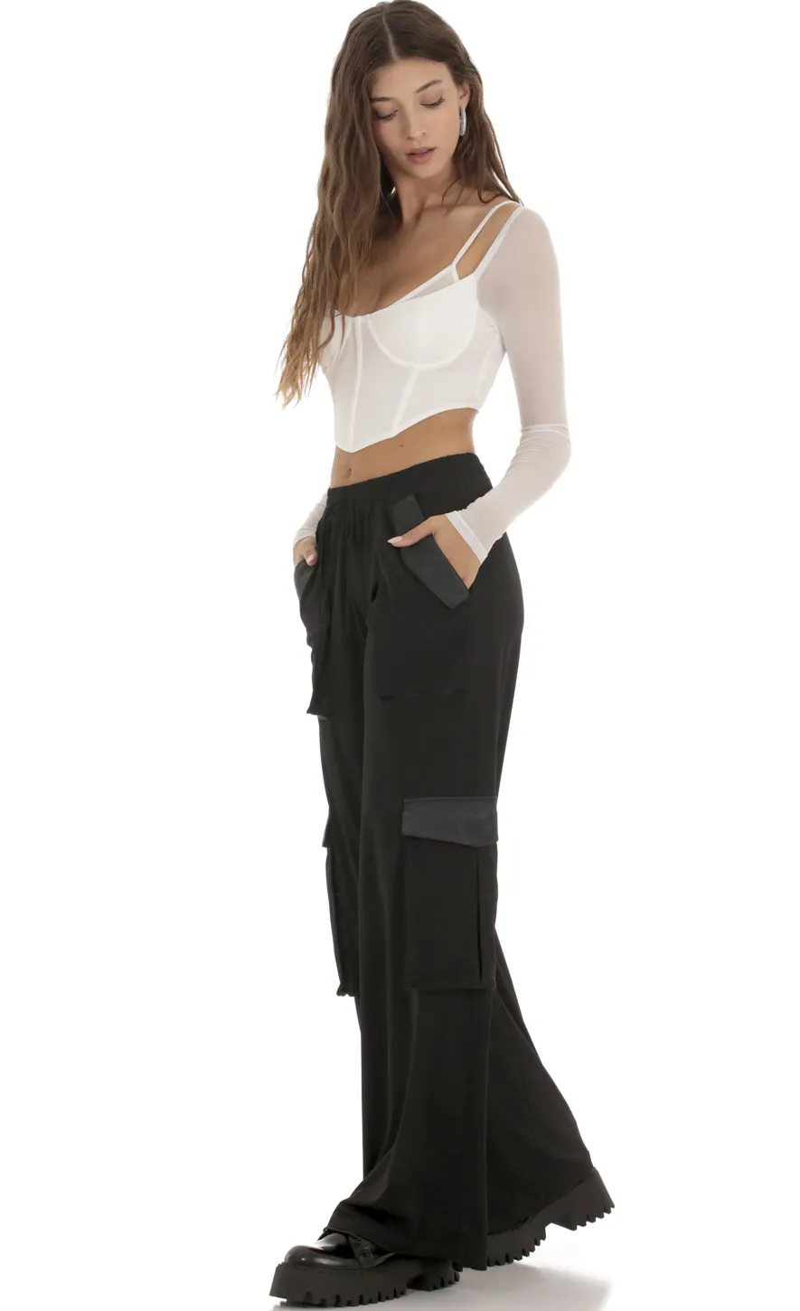 LUCY IN THE SKY Pants^Relaxed Cargo Pants In Black