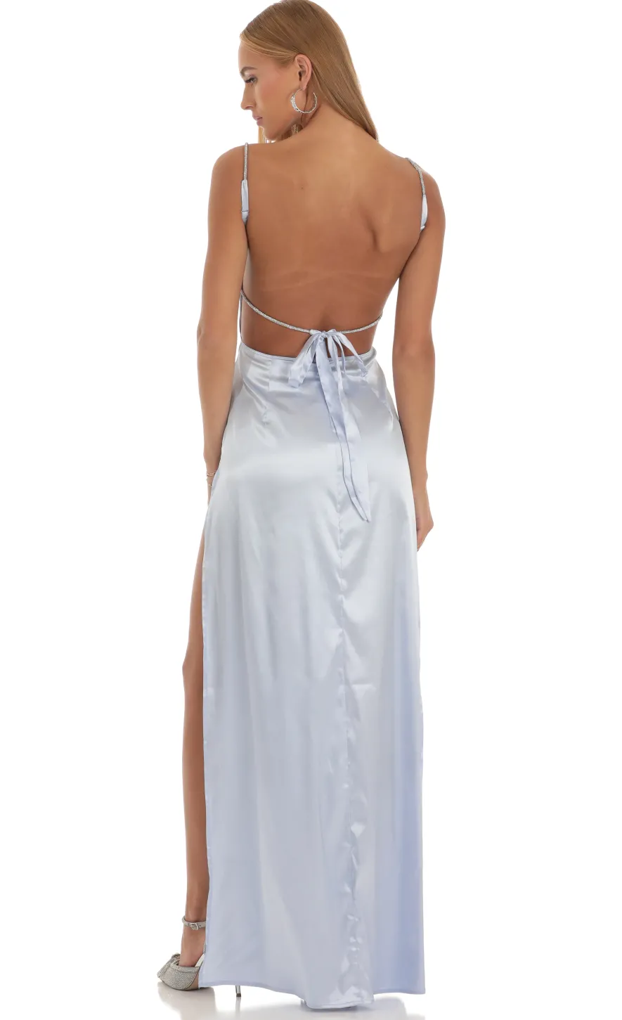 LUCY IN THE SKY Maxi Dresses^Rhinestone Maxi Dress In Blue