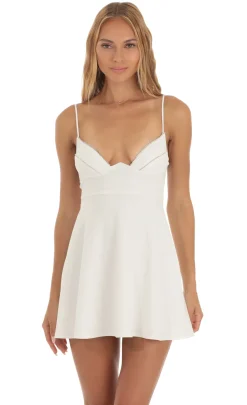 LUCY IN THE SKY Mini Dresses^Rhinestone Mini Dress In White