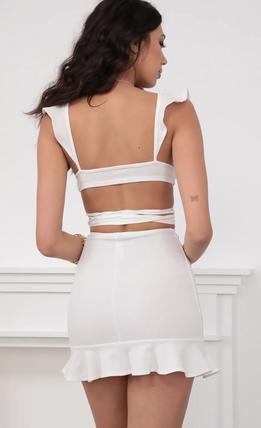LUCY IN THE SKY Two-Piece Sets^Ruffle Set In Ivory