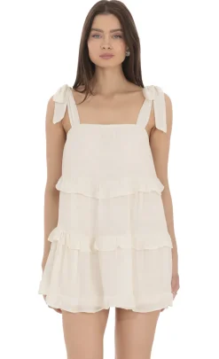 LUCY IN THE SKY Mini Dresses^Ruffle Shift Dress In Cream
