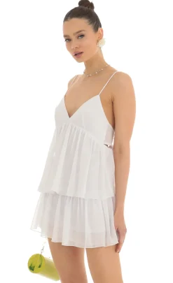 LUCY IN THE SKY Mini Dresses^Ruffle Tiered Dress In White