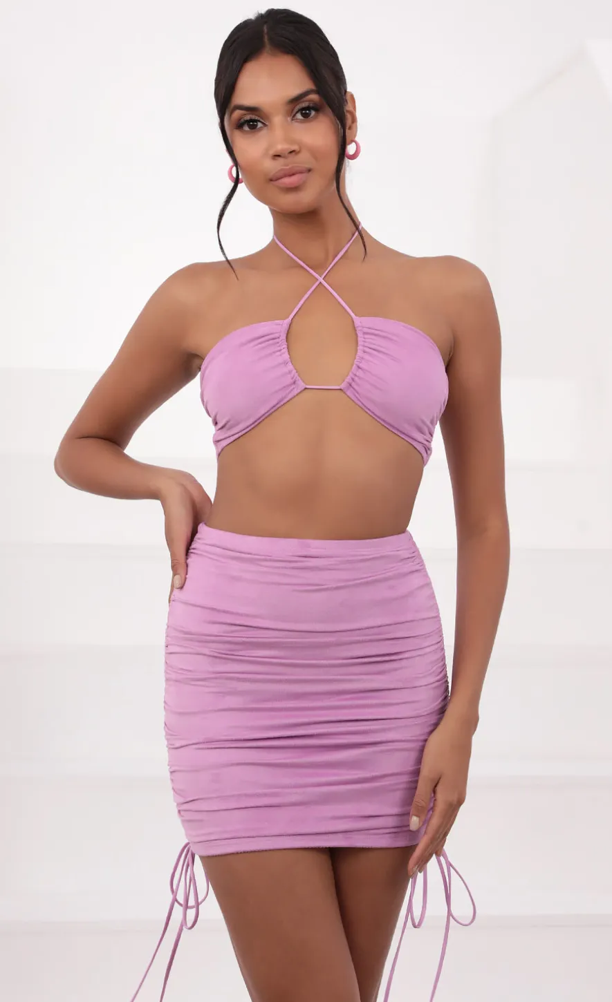 LUCY IN THE SKY Two-Piece Sets^Scrunch Two Piece Set In Lilac
