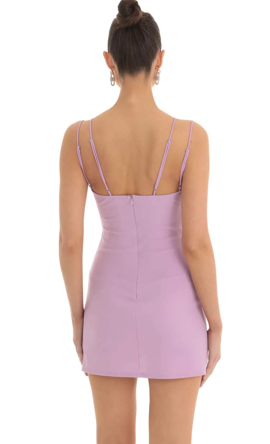 LUCY IN THE SKY Mini Dresses^Sequin Cutout Dress In Purple