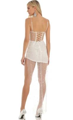 LUCY IN THE SKY Maxi Dresses^Sequin Maxi Dress In White